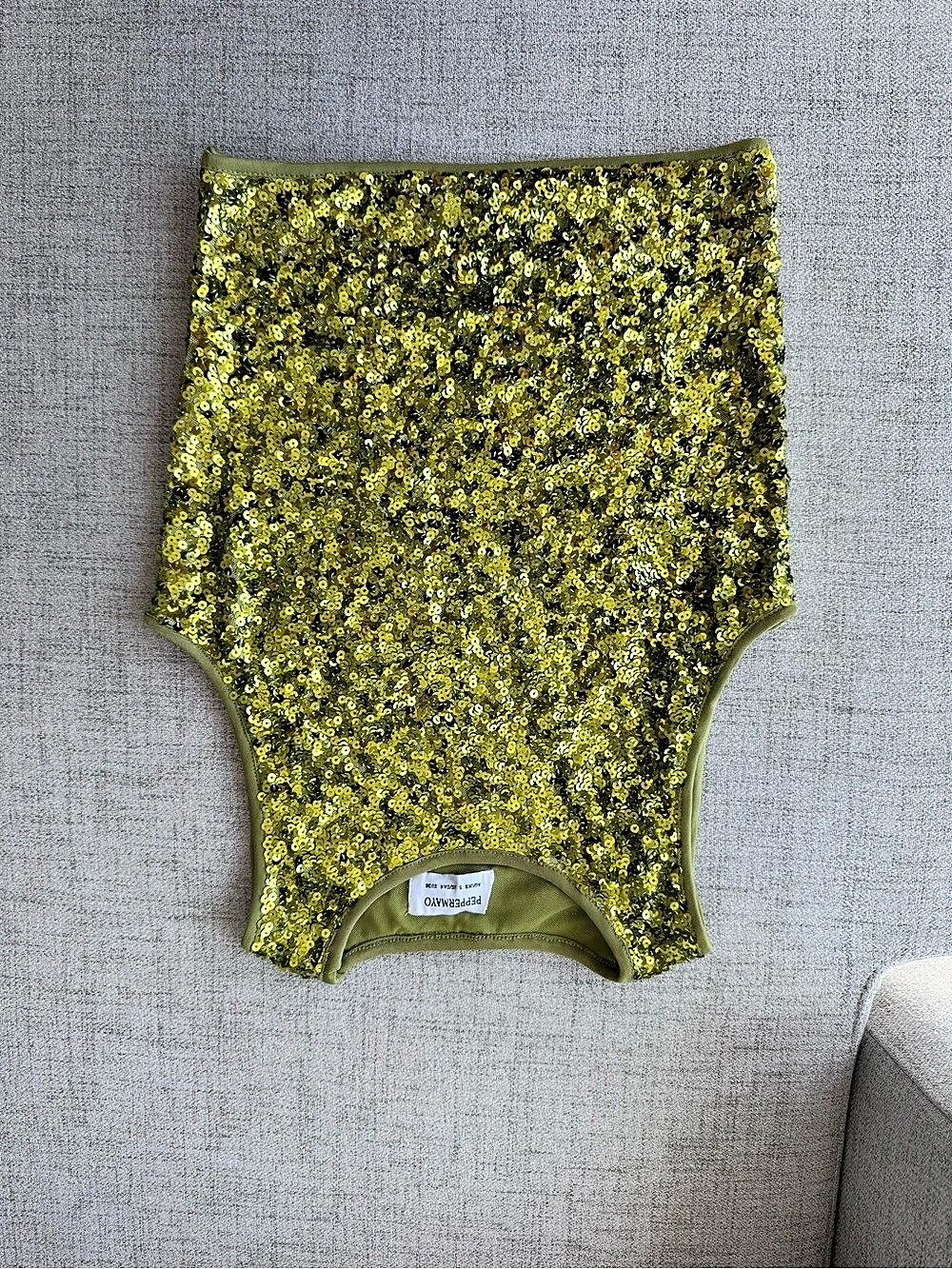 Peppermayo Sequin One-Piece in Green Like New